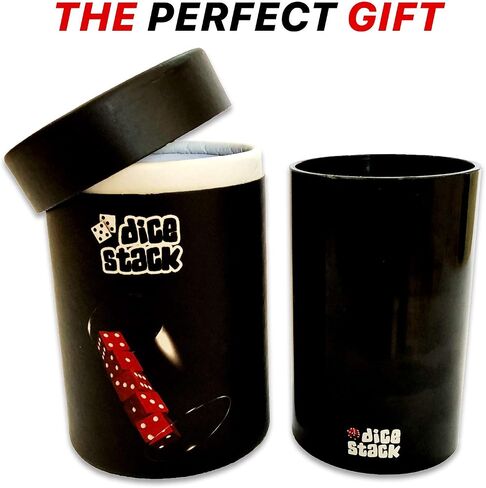 Dice Stacking PRO Cup Set - Professional Straight Cups with 5 Razor Edges 19mm Real Casino Dice in a Box - Accessories - Magic Tricks - Blue in Saudi Arabia