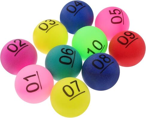 TOYANDONA 10pcs Raffle Balls Numbers 1-10 Bingo Balls Sphere Game Balls Small Numbered Plastic Ball Games for Game Night Large Group Activities in Saudi Arabia