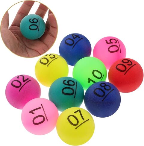 TOYANDONA 10pcs Raffle Balls Numbers 1-10 Bingo Balls Sphere Game Balls Small Numbered Plastic Ball Games for Game Night Large Group Activities in Saudi Arabia