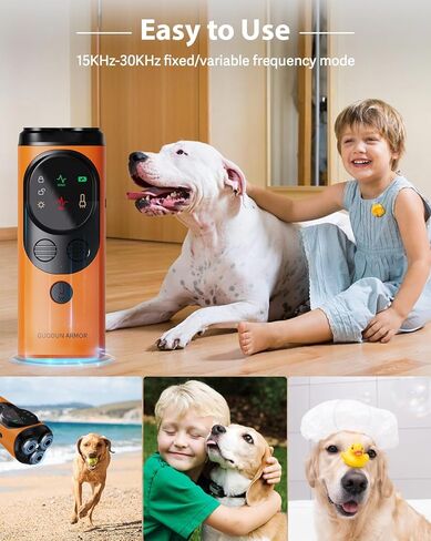 Dog Bark Deterrent Device 2024 New Anti Barking Device, Rechargeable Ultrasonic Dog Barking Control Devices, Bark Buster (Black&Orange) in Saudi Arabia