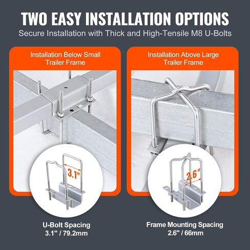 VEVOR Marine Trailer Assistant, 43'' Flexible Height Guide Poles, Pair of Corrosion-Resistant Steel Supports, Equipped with PVC Sleeves, Suitable for Ski, Fishing, or Sailboat Trailers 2 in Saudi Arabia