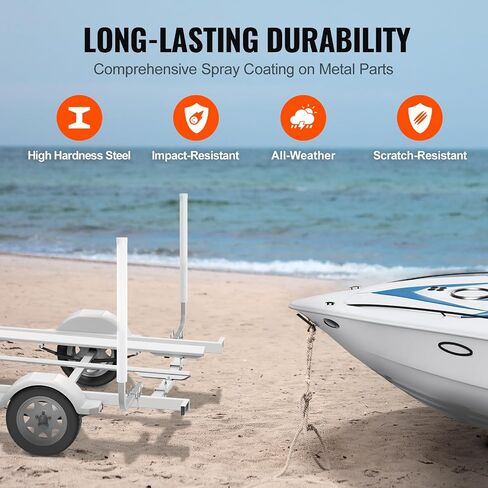 VEVOR Marine Trailer Assistant, 43'' Flexible Height Guide Poles, Pair of Corrosion-Resistant Steel Supports, Equipped with PVC Sleeves, Suitable for Ski, Fishing, or Sailboat Trailers 2 in Saudi Arabia