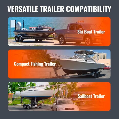 VEVOR Marine Trailer Assistant, 43'' Flexible Height Guide Poles, Pair of Corrosion-Resistant Steel Supports, Equipped with PVC Sleeves, Suitable for Ski, Fishing, or Sailboat Trailers 2 in Saudi Arabia