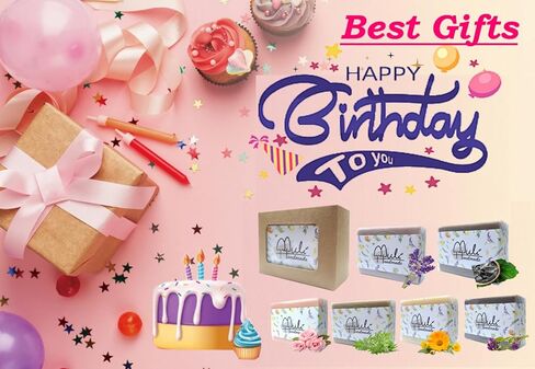 Natural Handemade Bar Soap for Men and Women with Essential oils, Scented Bar Soaps for Bath, Fragrance Regular Use Gift Set (Pack of 3) Calendula in Kuwait