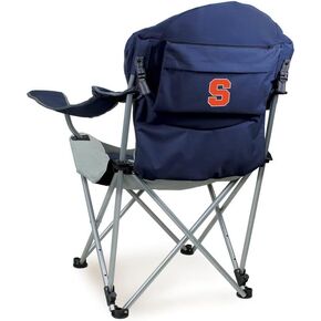 PICNIC TIME NCAA Reclining Camp Chair, One Size, Navy Blue with Gray Accents