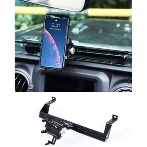 Savadicar JL & JT Metal Phone Holder, Dash Cellphone Mount for 2018-2023 Jeep Wrangler JL JLU & Gladiator JT, Interior Accessories, Black in Kuwait
