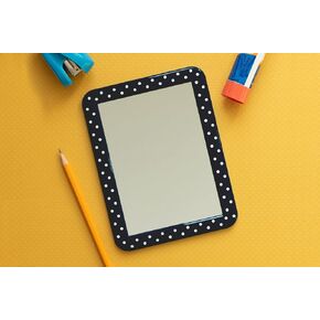 Ethiques Magnetic/Multi Surface Locker Mirror(Black Polka) 5" x 7" Small Mirror for Locker, School Locker, Travel & Luggage, Bathroom, Household, Locker Accessory, Toolbox or Office Cabinet