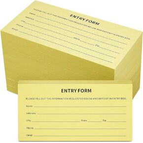 Yeaqee 800 Pcs Raffle Ticket Sheets 5.12'' x 2.76'' Raffle Tickets for Contests Blank Entry Forms Collect Name Address Phone Number Email for Lotteries Prize Game Ballots School Events (Green)