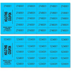 Auction Tickets - 1000 Sheets - Assorted Colors (Blue)