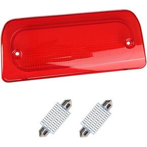 3rd Third Brake Light Red Lens Extended Cab Only Compatible with 1994-2003 Chevy S10 GMC Sonoma High Mount Stop Lamp Assembly in Saudi Arabia