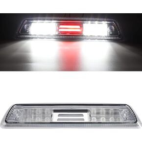 Partsam Led 3rd Brake Light Replacement for Ford F150 09-14 2009 2010 2011 2012 2013 2014 LED Third Brake Light Clear Rear Cab Roof High Center Mount Brake Stop Tail Cargo Light Lamp(Chrome Housing)