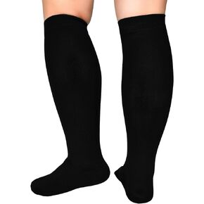 Extra Wide Calf Compression Socks Women Men 20-32mmHg Knee High Plus Size