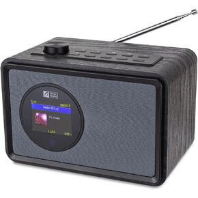 Ocean Digital WR-390 Wi-Fi Internet FM Radio Portable with Rechargeable Battery, 4 Preset Buttons, Bluetooth Receiver, Alarm Clock, Sleep Timer, Stress Relief Relaxation Sleep Aid, 2.4" Color Display