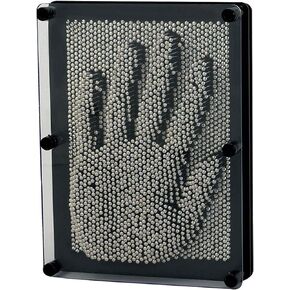 Bits and Pieces - 8in x 6in 3D Large Size Pin Art Board - Classic Desktop Novelty Sculpture - Made of Plastic and Metal