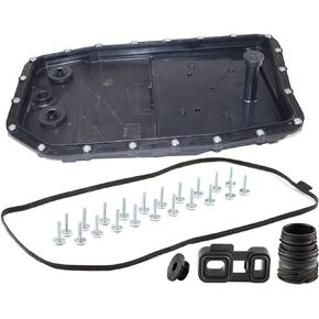 Bapmic 6HP26 Transmission Oil Pan W/Drain Plug Gasket and Bolts Compatible with BMW 745Li X5 24117571227