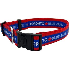 MLB PET Collar Toronto Blue Jays Dog Collar, Large Baseball Team Collar for Dogs & Cats. A Shiny & Colorful Dog & Cat Collar Licensed by The MLB