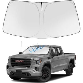 Proadsy Front Windshield Sun Shade Foldable Sunshade Protector Custom Fit 2024 2023 2022 2021 2020 2019 GMC Sierra 1500 2500 3500 SLT, AT4, Denali Pickup Accessories 2024 Upgrade