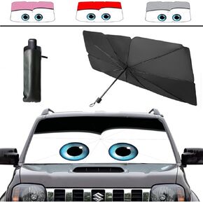 Windshield Sunshade Umbrella Brella Shade for Car Sun Shade Cover 31 * 57" As Seen on TV UV Block Front Window Heat Insulation Protection (Grey)