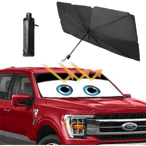 Windshield Sun Shade Car Brella Shield 57 * 31" Umbrella Sunshade for Front Window Sun Visor Portector Funny Printed (Abstract)