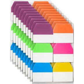 VANRA 1200 Pieces Sticky Index Tabs 1 Inch File Tabs Page Markers Flags Colored Page Notes Sticker Writable Labels for Bookmarks, Classify Files, 10 Sets
