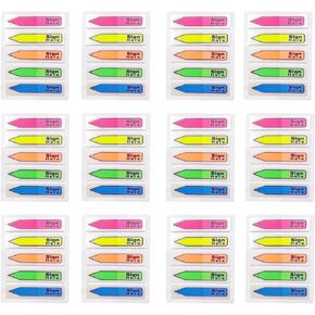 1200pcs Sign Here Tabs, Colored Sign Date Sign Stickers Initial Here Stickers for Planner Message Arrow Tag Sign Here Post It Flag Tabs Tape for Notary Books Paper, 5 Colors