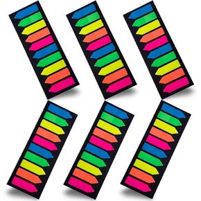 1200 Pcs Sticky Tabs Page Markers Sticky Index Tabs, Arrow Flag Tabs - 10 Primary Color Tabs Page Flag Markers Bookmarks Book Tabs for Annotating Books