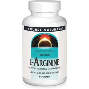 Source Naturals L-Arginine Powder Supplement, Free Form- 100 Grams