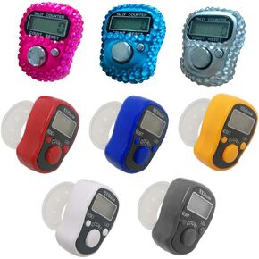 8 قطع من عداد الأصابع، 5 عدادات رقمية LED قابلة لإعادة الضبط، عداد عداد إلكتروني محمول باليد، عداد عداد تعقب للصف والأشخاص والجولف والحياكة، ألوان متنوعة in Kuwait