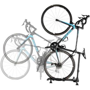 حامل أرضية عمودي للدراجة من PRO BIKE TOOL - رف تخزين داخلي مستقل للدراجة للمرآب أو الشقة - متوافق مع عرض الإطارات حتى 2.3 بوصة وأحجام العجلات حتى 29