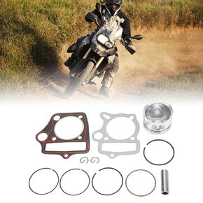 Engine Piston Rebuild Kit, Universal Rugged Strict Standard Perfect Match Piston Rings Gasket Set for 110cc 125cc ATV Dirt Pit Bike Go Kart