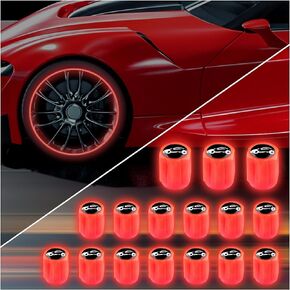 20PCS Fluorescent Tire Valve Stem Caps,Luminous Auto Wheel Air Valve Cap,Universal Decoration Accessories for Car/SUV/Bicycle/Trucks/Motorcycles,Cool Car Gifts (20Pcs-5 Colors/US Flag)