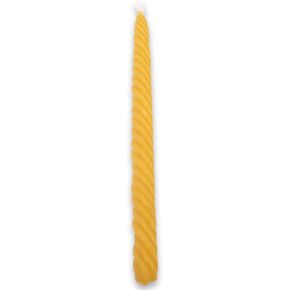 Zion Judaica Shabbat Spiral Havdalah Candle Beeswax Candle 12" Tall End of Shabbos Ceremony Havdulah