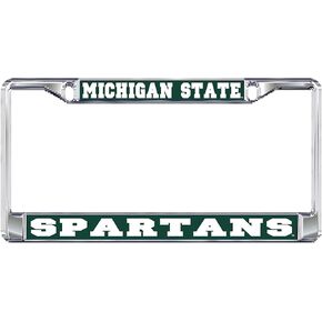 MSU NCAA Michigan State University Spartans Chrome License Plate Frame