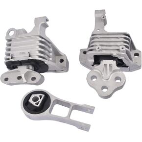Engine Motor & Transmission Mount Kit Replacement for 2012-2018 Fiat 500 Part# 9893, 9895, 9876, 68073217AC, 68073029AC, 68073483AD
