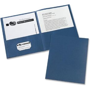 Avery Two-Pocket Folders, Dark Blue, Box of 25 (47985)