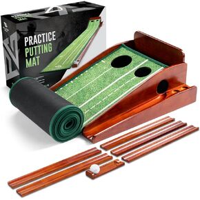Putting Mat - Indoor Golf Putting Green for Mini Games and Practicing at Home or in The Office, with 1/2 Hole Training.- Gifts for Golfers - Golf Accessories for Men - Palladium Golf