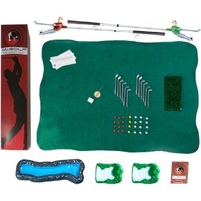Mini indoor Golf Game Competition Pack, Mini Golf Game Indoor Use, Includes Additional Golf Accessories, Putting Green and Clubs, Mini Golf Set with 35" Shotmaker Golfer, Mini Golf Course Indoor Play