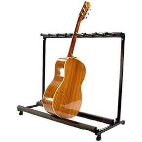 Zenison 7 Guitar Stand Multiple Seven Instrument Display Rack Folding Padded Organizer