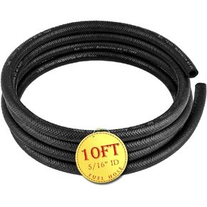 Fuel Line Hose 1/2 Inch ID 10FT NBR Neoprene Rubber Push Lock Fuel Hose High Pressure 300PSI For Automotive Fuel Systems Engines