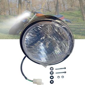 Coleman CT200U Headlight for CT200U-EX,Axis MB200, 6.5 Inch with DRL 12V 35W Mini Bike Front Head Light Lamp Compatiable with Most Mini Bike（2 Wire Plug）