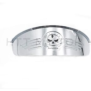 HTTMT MT325-019A- Skull Chrome 7 Inches Headlight Visor Heavy Duty Thick Compatible with Harley XL XLH FXR FX