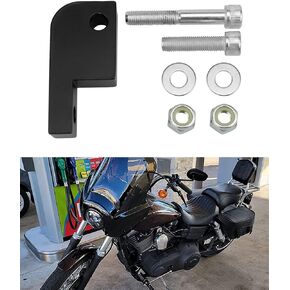 Headlight Extension Block for 39-49mm Fairing Front End Fit for Harley Davidson Dyna Fork T-Sport FXDL FXDF FXDB FXDWG Motorcycle Headlight Mounting Block with Screws Aluminum Black