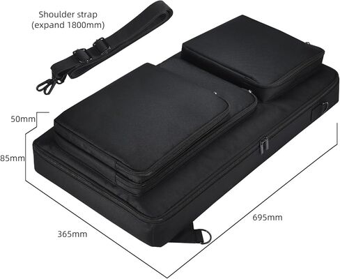 حقيبة تخزين محمولة لجهاز Pioneer DDJ-FLX6 DDJ-SX3/SX2/SX، حقيبة واقية مع حزام كتف قابل للتعديل، حقيبة متينة ذات سعة كبيرة لوحدة تحكم DJ والكمبيوتر المحمول والملحقات (أسود) in Kuwait