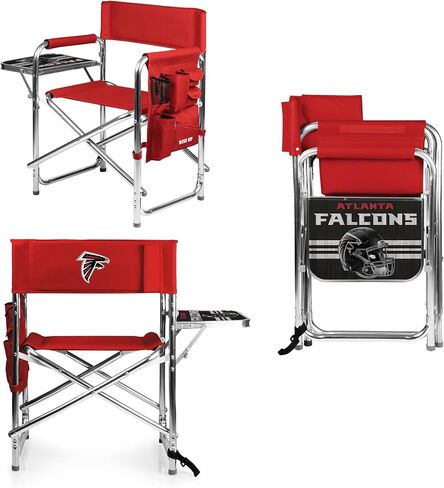PICNIC TIME NFL Sports Side Table, Beach, Camp Chair for Adults, 19 x 24 x 33, Red in Saudi Arabia