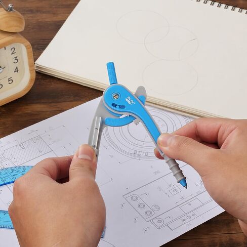 السيد Pen- مجموعة البوصلة والمنقلة، الأزرق، أداة هندسة البوصلة، مجموعة المنقلة والبوصلة، أداة رسم البوصلة، بوصلة الرسم، مجموعة المنقلة، بوصلة هندسية، بوصلة رياضية للهندسة in Saudi Arabia