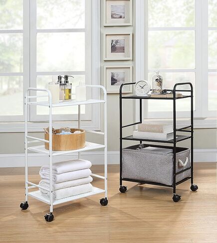 عربة أرفف دوارة ذات 3 طبقات من SunnyPoint Minimalist Style (أبيض) in Kuwait