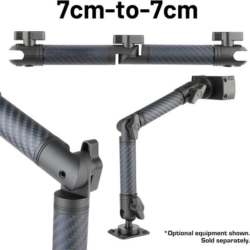 Bulletpoint Locking Adjustable Carbon Fiber Kevlar Mounting Arm with Articulating Joint Dual 20mm Socket Ends (7cm-to-1cm) in Saudi Arabia