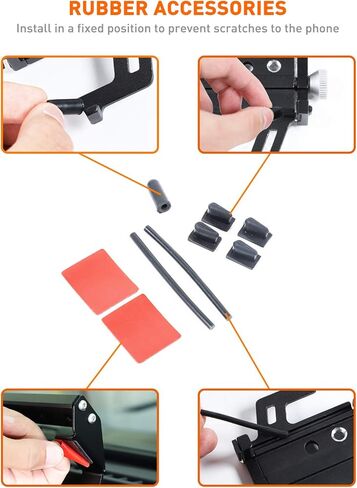 Savadicar JL & JT Metal Phone Holder, Dash Cellphone Mount for 2018-2023 Jeep Wrangler JL JLU & Gladiator JT, Interior Accessories, Black in Saudi Arabia