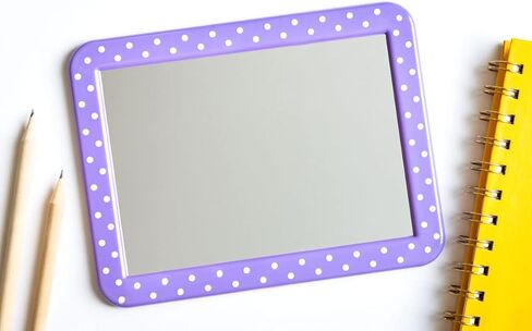 Ethiques Magnetic/Multi Surface Locker Mirror(Black Polka) 5" x 7" Small Mirror for Locker, School Locker, Travel & Luggage, Bathroom, Household, Locker Accessory, Toolbox or Office Cabinet in Saudi Arabia