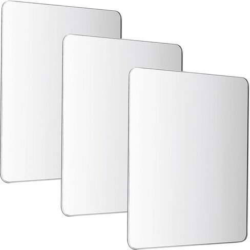 3 Pack Magnetic Locker Mirror Small Real Glass Mirror for School Locker Gym Locker Magnetic Makeup Mirror for Girls Bathroom Household Refrigerator Office Cabinet Rectangular Locker Accessories in Saudi Arabia